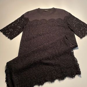 Made in Italy Lanvin. Sweater dress with lace